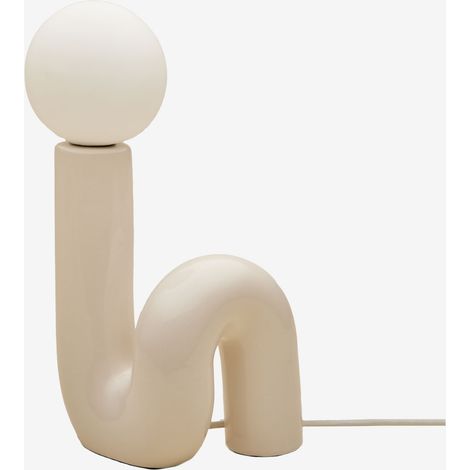 Lampada da tavolo in ceramica con sfera in vetro Vireto SKLUM