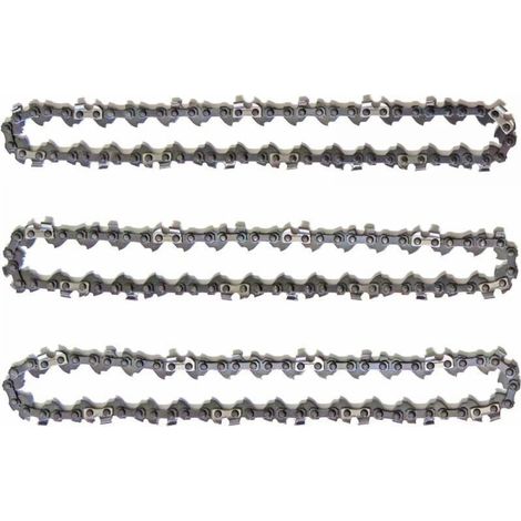 Lot de 3 Chanes d\'lagueuse sur Perche pour Guide-Chane de 10\" (25 cm), 40 Maillons d\'Entranement, Faible Rebond, Compatibles avec Black & Decker, Ryobi, Ferrex, Primaster et autres (1/4)