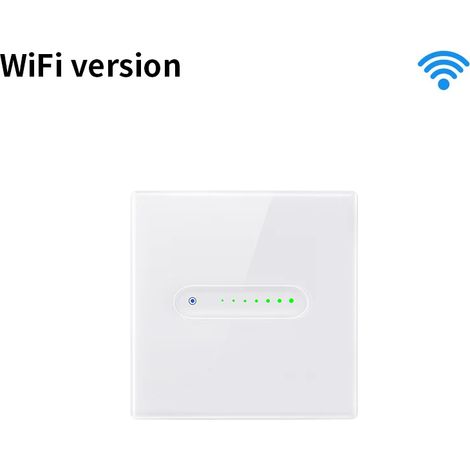 (1 sens) Interrupteur à gradation intelligent WiFi, panneau tactile, réglage en pourcentage, compatible avec Doodle, Alexa et Google Home. (1/5)