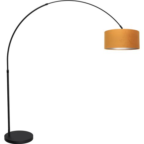 Mexlite - lámpara de pie - Flair - negro - metal textil - lámpara