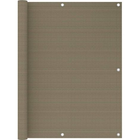 Toldo para balcón HDPE gris taupe 120x600 cm vidaXL