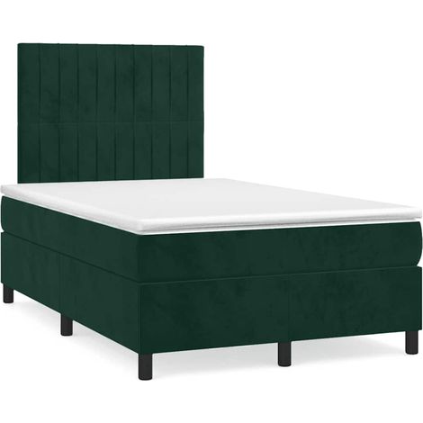 Maison Exclusive - Cama box spring con colchón terciopelo verde o (1/5)