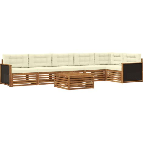 Outdoor Sofa Set 7 pcs Natural and Cream 79 x 79 x 37 cm vidaXL (1/5)