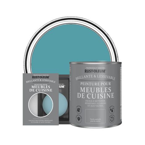 Peinture pour Meubles de Cuisine, Finition Brillante - Pétrole (1/3)