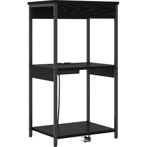 Maison Exclusive - Armario de Noche Roble Negro 41 x 31 x 76 cm (1/5)