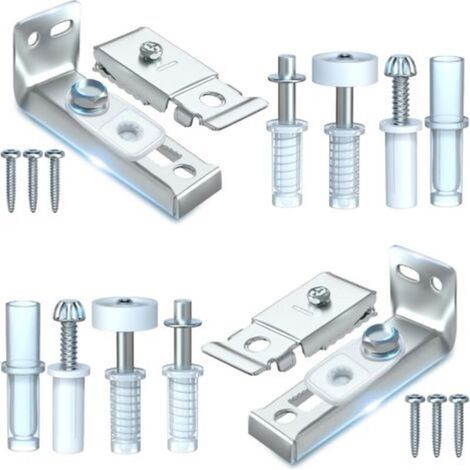 Lot de 2 pièces de rechange pour portes de placard coulissantes pliantes : supports supérieur et inférieur, pivot de 9,5 mm, roulettes de guidage de 22,2 mm, pour portes pliantes en accordéon