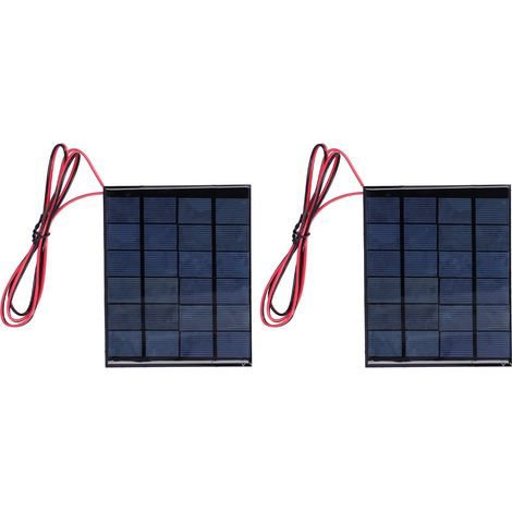 Mini-Solarmodul, Epoxidharzplatte mit 100 cm Kabel, elektronischem Zubehör, 6 V DC, 2 W, 2 Stück (1/5)
