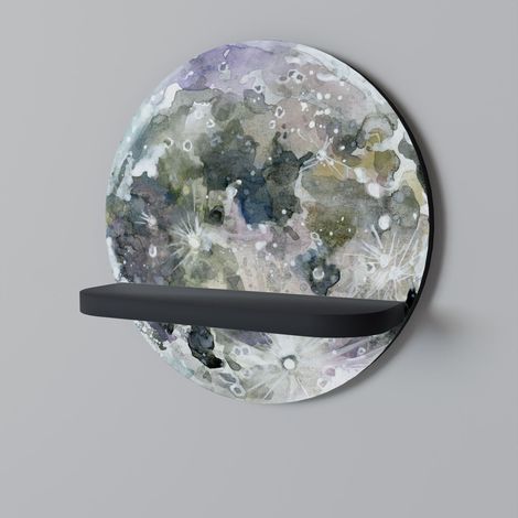 MOON WANDER Estante redondo negro (1/5)