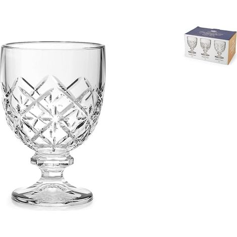 Lot de 6 verres Vienne en verre traité transparent - 22 cl - Lavables au lave-vaisselle