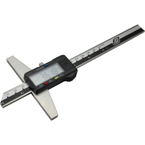 Jauge De Profondeur - Numérique - 0 À 150 Mm - Résolution 0 01 Mm - Acier Inoxydable - Pour Mesure De Trou Et De Rainure - 1 Pièce (1/5)