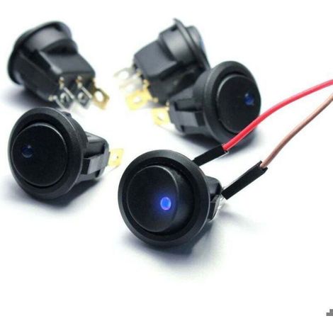 Interrupteur À Bascule - 12 V DC 20 A - Pour Voiture Bateau Appareils Électriques - Trou D'installation 3/4 Pouces - 5 Pièces (1/4)