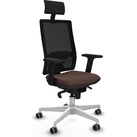Chaise de bureau piqueras y crespo Horna noir base blanche