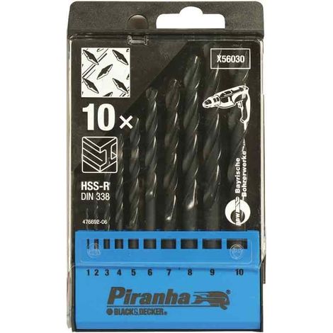 Punte per metallo set da 10 pz 1-10 mm Hss Black and decker