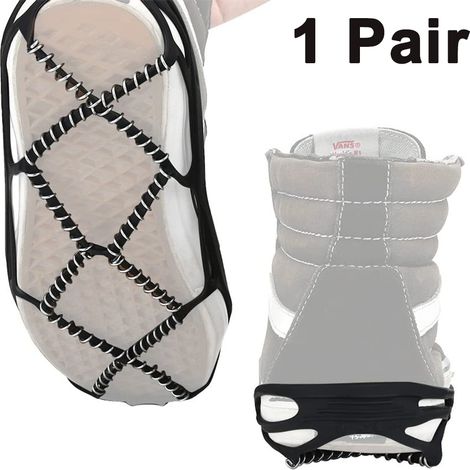 Crampons À Ressort - Pour Chaussures Pleine Semelle - Antidérapants Sur Neige Et Glace - Pour Randonnée, Marche Ou Jogging - 1 Paire