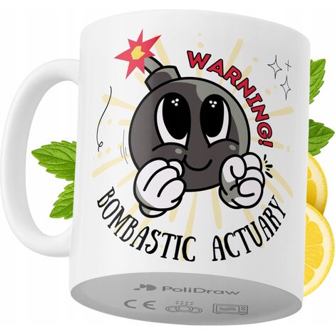 Mug humoristique pour actuaire, avec texte amusant et design graphique, idéal pour les anniversaires, les fêtes et les jours fériés. Mug premium pour occasions spéciales, à la maison ou au bureau. Bla (1/5)