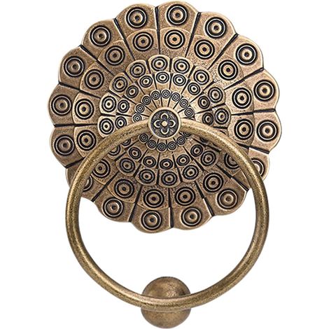 Poignée de porte luxueuse en laiton rétro - Aspect élégant - Résistante aux intempéries - Pour intérieur de maison moderne (1/5)
