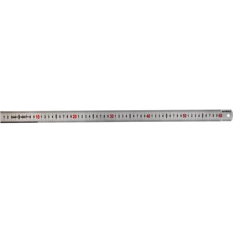 Faithfull Matt Silver 600mm Measuring Rule with Precise Markings