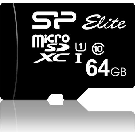 Carte microSDXC Silicon Power Elite 64 Go UHS-I Classe 10 (1/3)