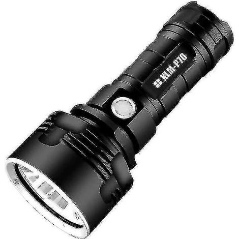 Lampe torche P70, 30 000 à 100 000 lumens, LED haute puissance, ultra-lumineuse et étanche, la plus puissante des lampes torches XLM-P70 50 W à 3 modes (batterie unique, 50 W-P70) (1/4)
