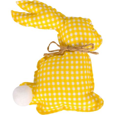 Ornement En Tissu Pour Pâques - Lapin Et Carotte - 12 X 14 Cm - Décoration Arbre Pâques - Lot De 1 (1/5)