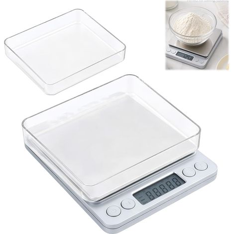 500g 0.01g Precision Scale with 2 Platforms, Pocket Kitchen/Jewelry Scale, High Precision Electronic Scale, 6 Units of Measurement (1/5)