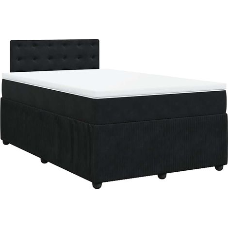 Maison Exclusive - Boxspringbett mit Matratze Schwarz 120x200 cm
