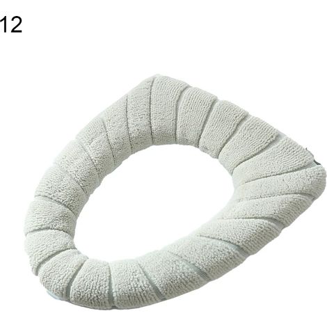 Coussin de siège, texture douce, tissu chaud, installation facile, couvre-abattant, accessoires de salle de bain - 12 (1/3)
