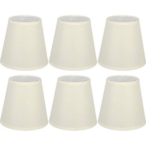 Lot de 6 abat-jour à pince pour lustre, petits abat-jour coniques à pince pour lustre (5,5 x 5,1 x 3,5 pouces) - FQ (1/5)