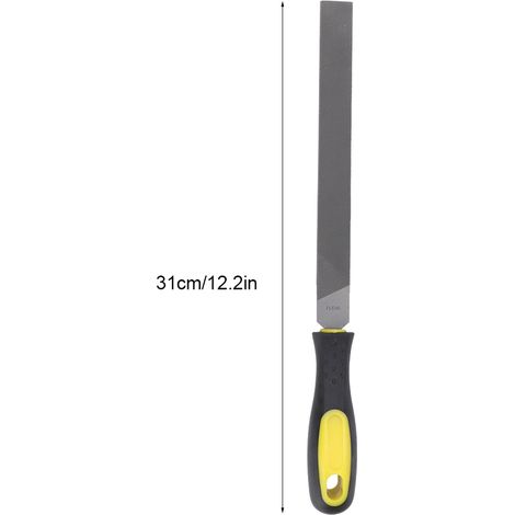 Lime de métal plate de 8 pouces avec manche pour aiguisage et façonnage, outil de meulage pour métaux à dents moyennes. (1/5)