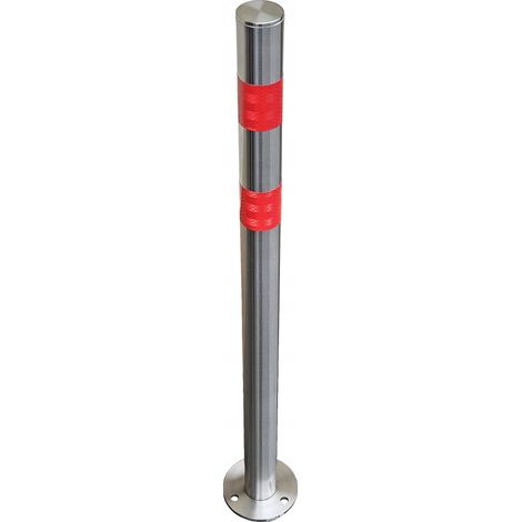 Dissuasore di parcheggio in acciaio inox 42,4 x 700 mm, barriera di bloccaggio dritta (1/5)