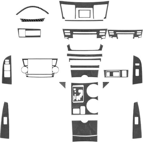 Autocollant décoratif en fibre de carbone pour panneau de levier de vitesse, compatible avec les pièces de modification intérieure du Toyota Highlander (modèles 2009-2013). (1/5)