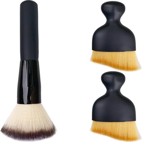 Juego de 3 cepillos de microfibra para quitar el polvo, plumero de cerdas suaves, herramienta para limpiar teclados y ordenadores.