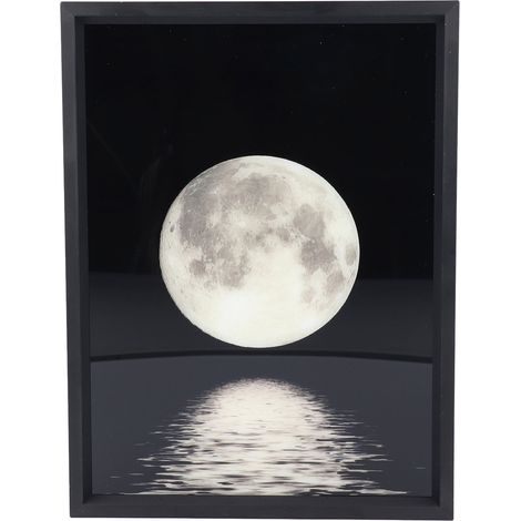 Enceinte Bluetooth 18x24cm, lumière décorative motif lune, alimentée par USB, pour bureau, chambre ou salon (cadeau idéal) (1/5)
