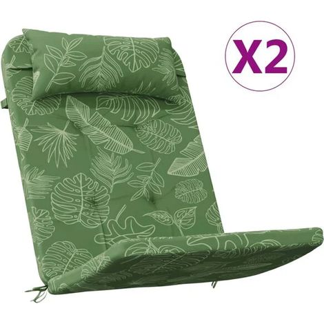 Coussins pour fauteuil Adirondack, lot de 2, motif feuilles (1/5)