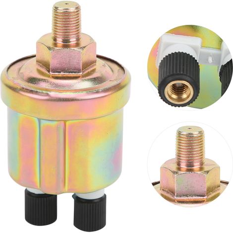 Capteur de Pression d'Huile 1/8NPT 0.08Mpa avec Alarme et Voyant, Plage de Mesure 0‑1.0Mpa pour Jauge Moteur (1/5)