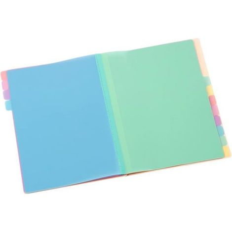 Trieur Document A4 Avec 12 Compartiments-Organisateur De Bureau Extensible-Porte Document A4 Avec Index-Rainbow Pastel Bleu (1/4)