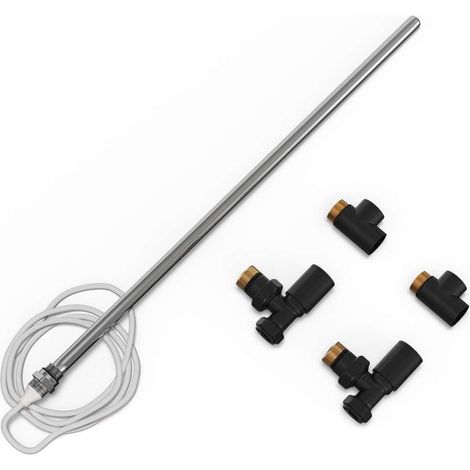 Talus - Dual Fuel Towel Rail Kit 500w Standard Black (1/2)