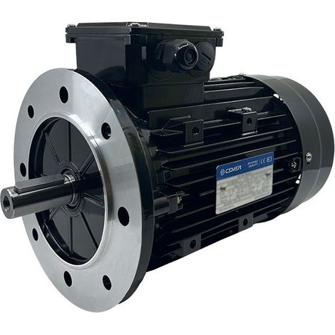 Moteur Électrique Triphasé 3kW/4CV, 3000Tr/min, 230/400V, B5, HA100, IE3, Alu - CEMER (1/5)