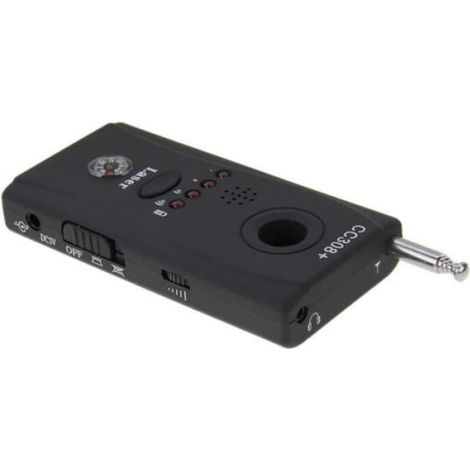Détecteur Signal WiFi - Détecteur Caméra Cachée - Plage Fréquence 1 MHz à 6,5 GHz - Détection Laser et RF - Alimentation Batterie Li-Po 450 mAh - Dimensions 9,2 x 4,7 x 1,5 cm - 1 Pièce (1/2)