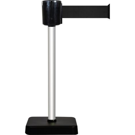 Poteau à sangle alu - noir 10m x 100mm sur socle mobile - 2800990 (1/4)