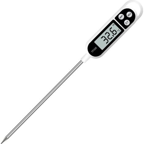 Digital kitchen thermometer – Range from -50 to 300 °C – Accuracy ± 0.1 °C – Long stainless steel probe for grill/barbecue (1/5)