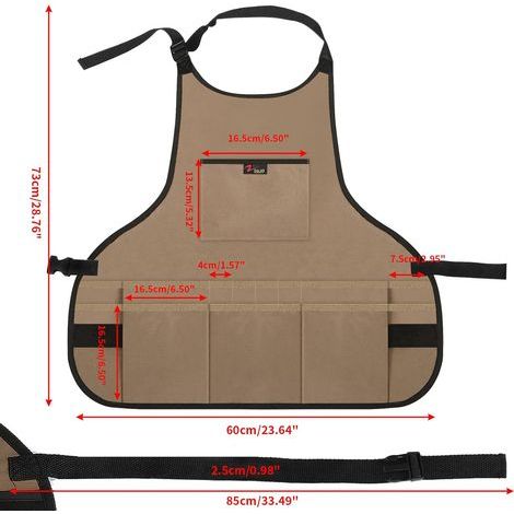 Oxford tissu jardin tablier épaississant jardin outils ceinture multifonction imperméable à l'usure pour les femmes hommes (1/4)