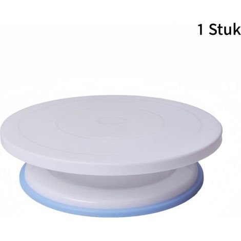 Présentoir à gâteaux rotatif en plastique PP 25 cm avec base antidérapante pour décoration et présentation de gâteaux pâtisserie et desserts (1/5)