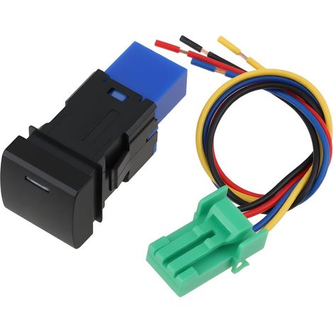 Bouton-Poussoir LED Vierge 5 Broches pour Tableau de Bord 3 A 22 X 22 Mm Compatible avec Camry (1/5)
