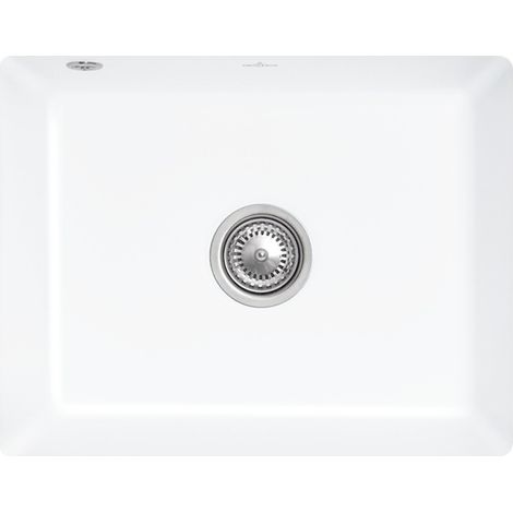Évier central à encastrer VB Subway 60 SU 545 x 440 mm en céramique noir pur