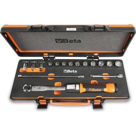 Beta 666/C5 Chiave dinamometrica Zero-Reset 3/8" 10 - 50 Nm a scatto con accessori (1/3)
