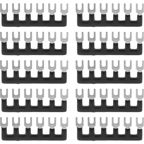 Lot de dix unités, bornier de court-circuit TB 400 V 25 A, barrette de connexion, bord de court-circuit, multiprise, TB-2506 (1/5)