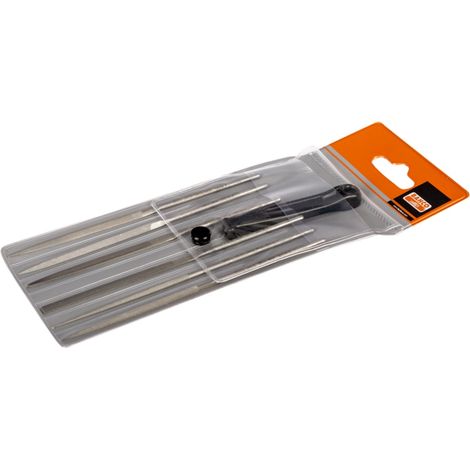 Bahco Nadelfeilensatz, Bastardhieb, ohne Heft 140 mm - 6-tlg., Hieb 0 (1/3)