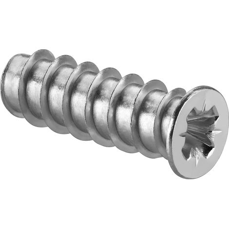 Vis à Euro en Acier 6,3 x 16 mm Fixations pour Meubles avec Filetage Complet Diamètre D'alésage 5 mm Vis Assemblage pour Bois Coulisses de Tiroirs Coulissants 50 Pièces (1/5)