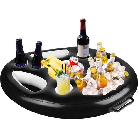 Porte-gobelet seau pour fête d'été, plateau flottant gonflable pour piscine (1/4)